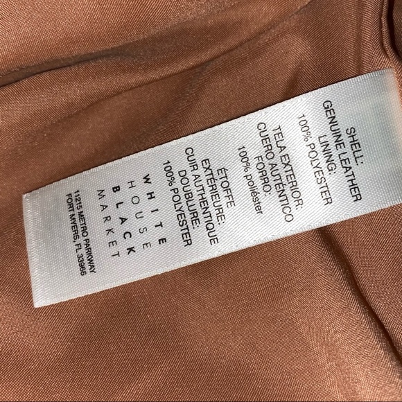 🚫SOLD🚫 White House Black Market Genuine Leather Suede Blush Moto Jacket - Picture 13 of 16